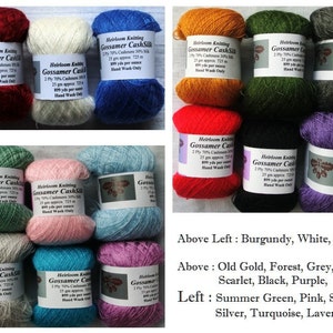 Gossamer CashSilk 2 Ply 899 yd/oz : 725m/25gm 15 Colours! ~Buy 4 get 5th free~