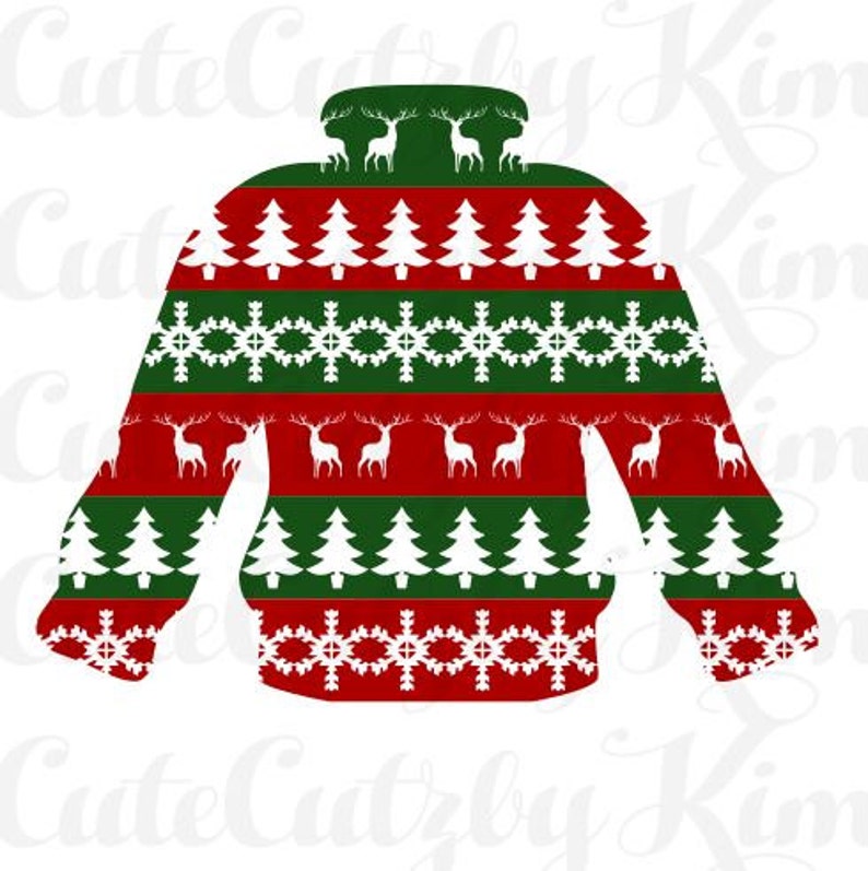 Ugly Sweater Svg jpg dxf png cricut file silhouette file | Etsy