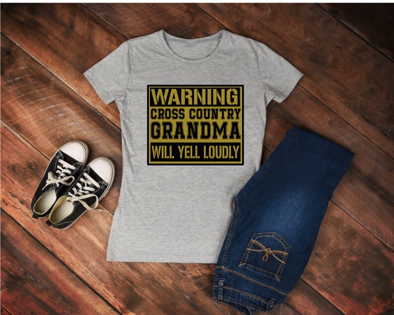 Warning cross country grandma svg