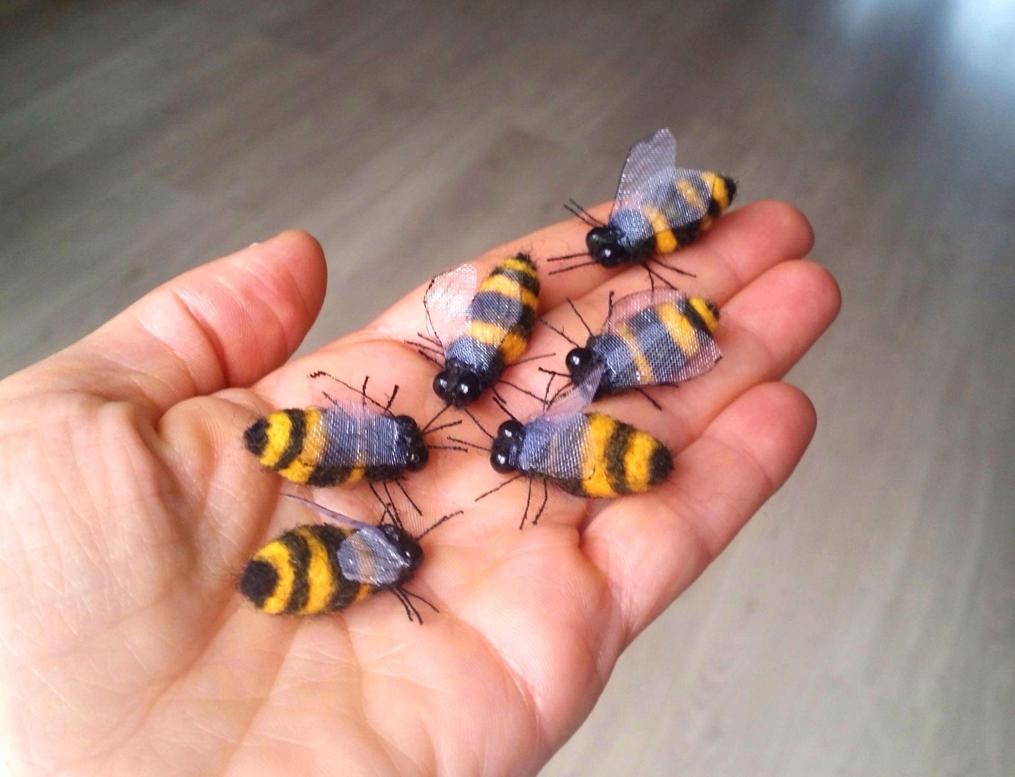 Honeybee Decoration Realistic Needle Felted Bee Ornament - Etsy