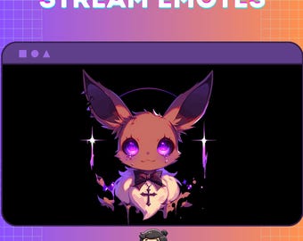 ゴス イーブイ Twitch エモート | ストリーマー向けのユニークなダークテーマのポケモン エモート | カスタム デジタル アート