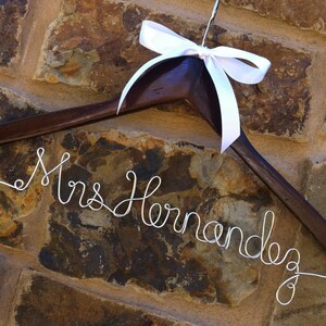 Mrs Hanger, Wire hanger, Shower gift wedding dress hanger, bride, will you be my bridesmaid,dress hanger, name hanger, bridal wire hanger, image 8