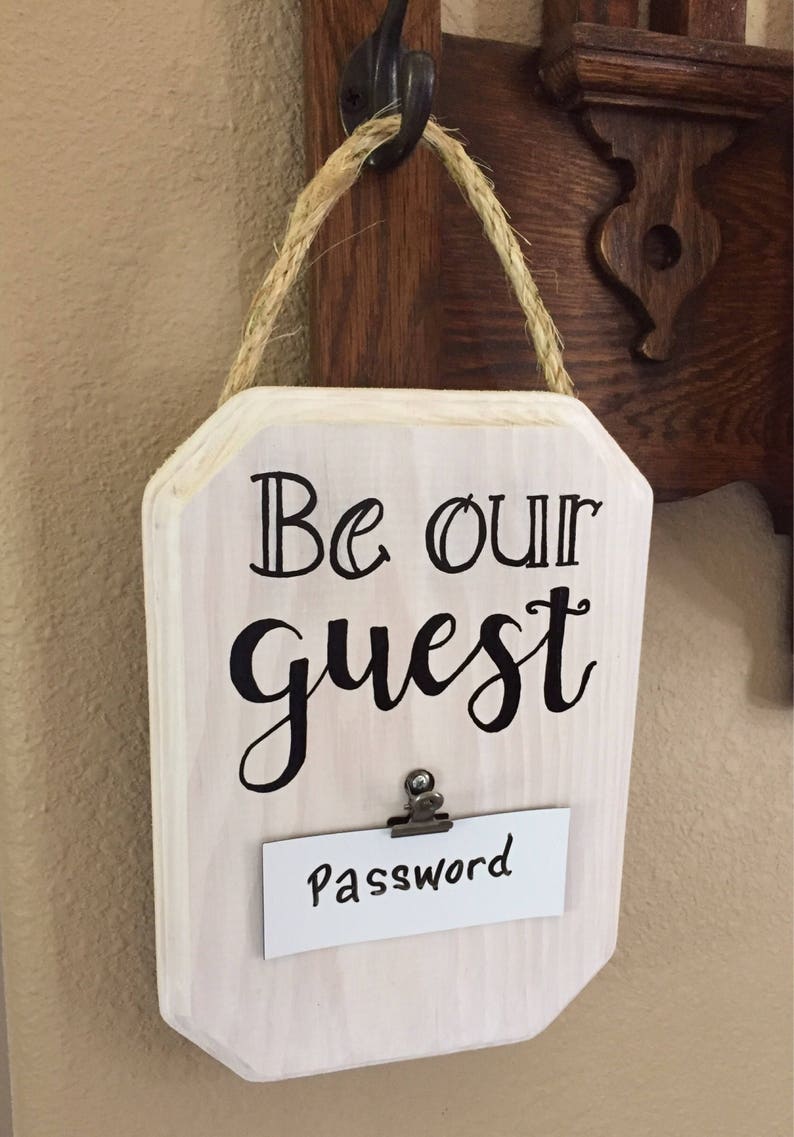 Wifi Password Sign Guest Room Decorbe Our Guest Wireless Etsy