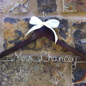 Mrs Hanger, Wire hanger, Shower gift wedding dress hanger, bride, will you be my bridesmaid,dress hanger, name hanger, bridal wire hanger, image 5