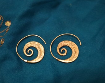 Golden Wave Earring