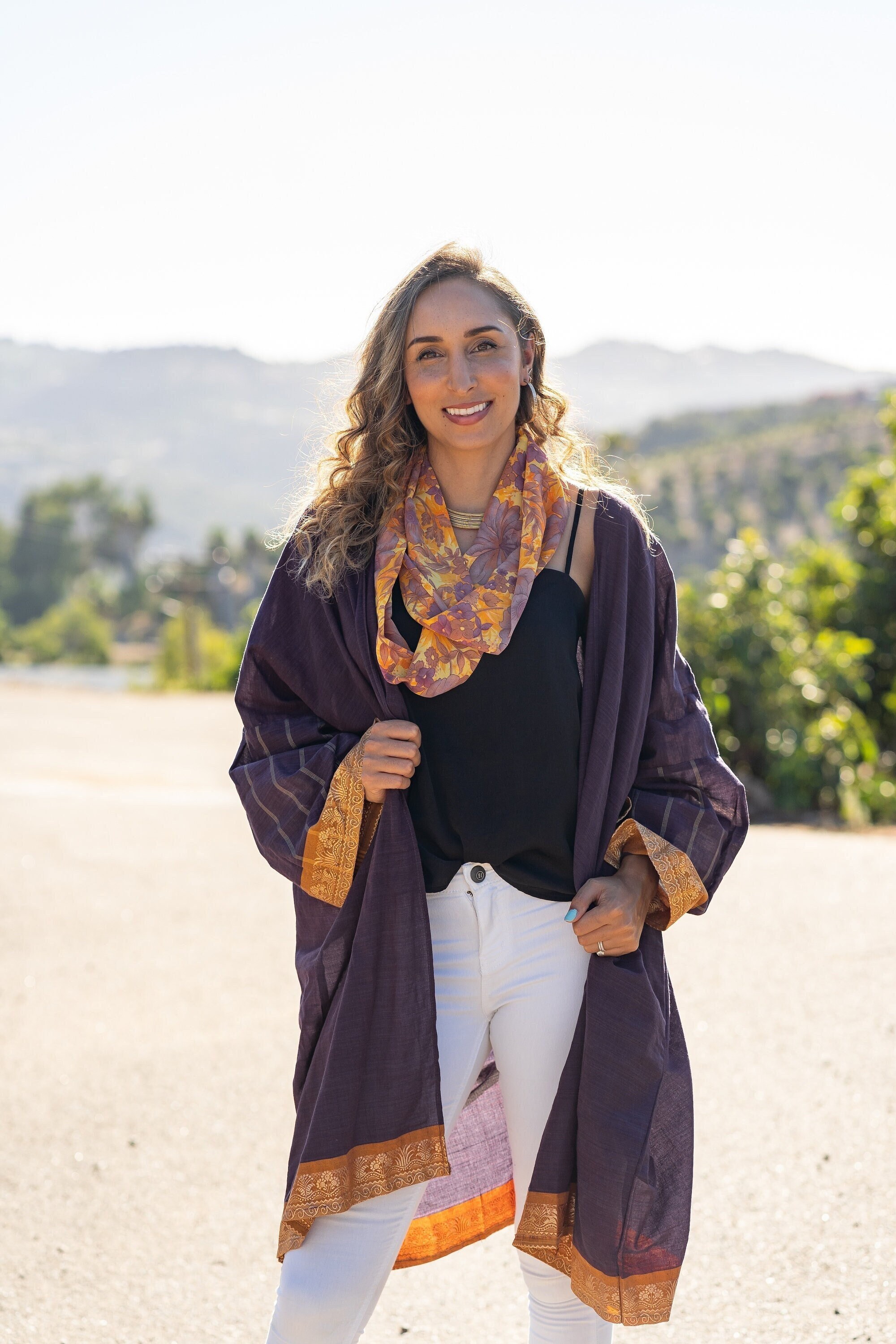 purple and gold tunic
