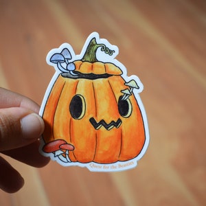 4 Pack Halloween Sticker Set, Bat and Pumpkin Vinyl Stickers image 8