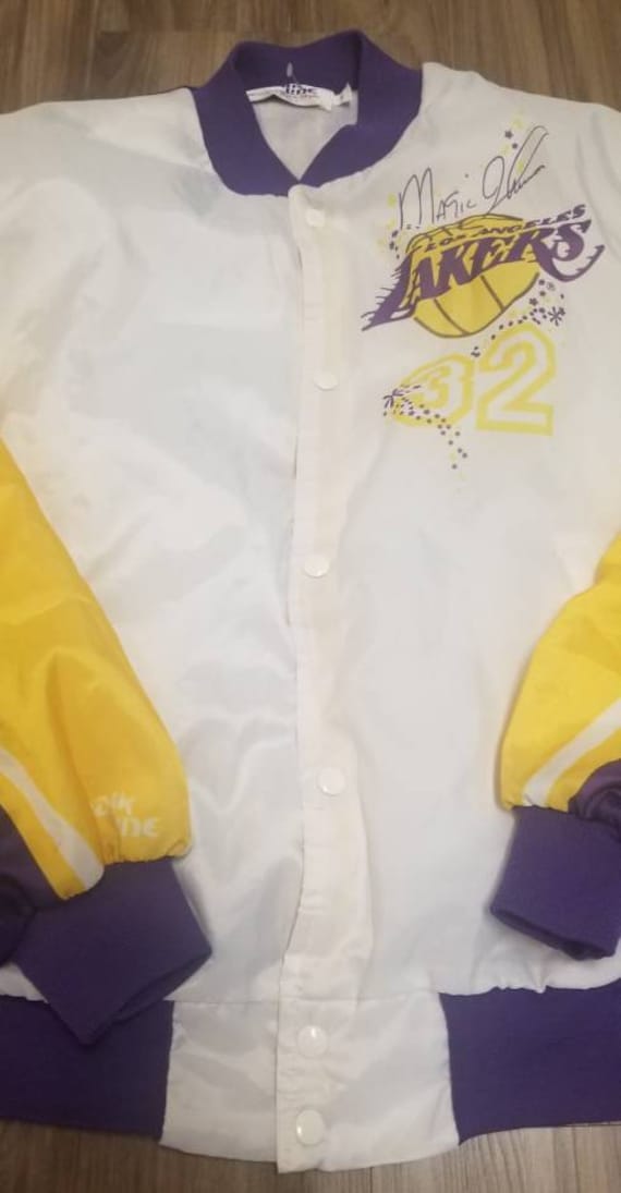 Original 1990-1991 LA Lakers jacket,Lakers chalkl… - image 5
