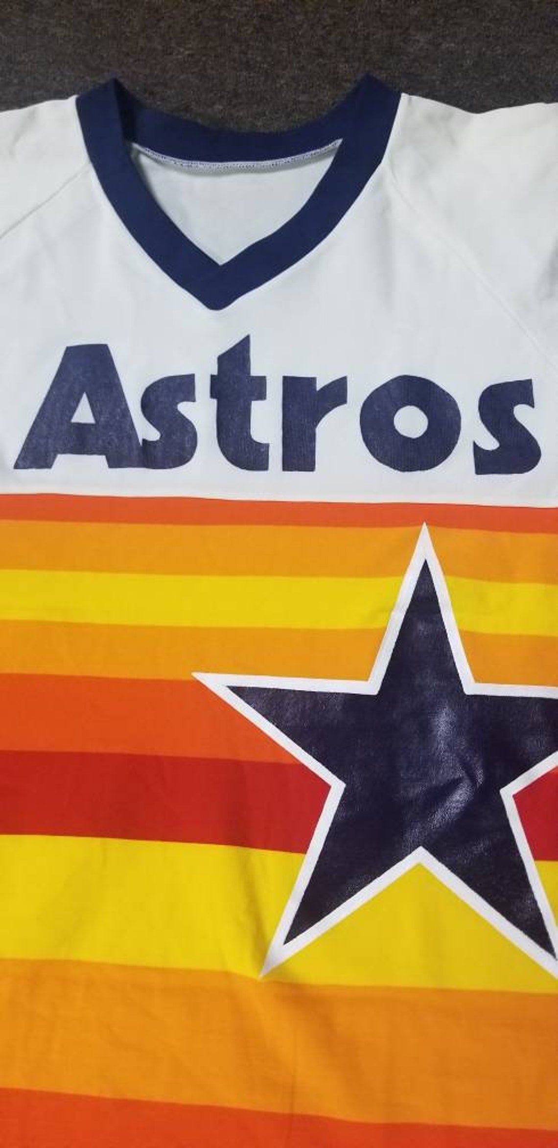 New vintage 80s large houston astros jerseyastros sandkint Etsy
