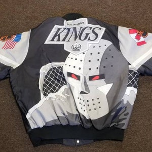 Vtg 80s LOS ANGELES KINGS NHL Back Patch Chalk Line Varsity Jacket XL – XL3  VINTAGE CLOTHING
