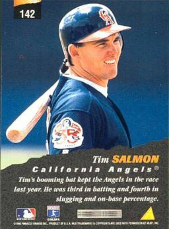 1995 Tim Salmon Anaheim Angels Authentic Russell MLB Jersey Size 48 XL –  Rare VNTG