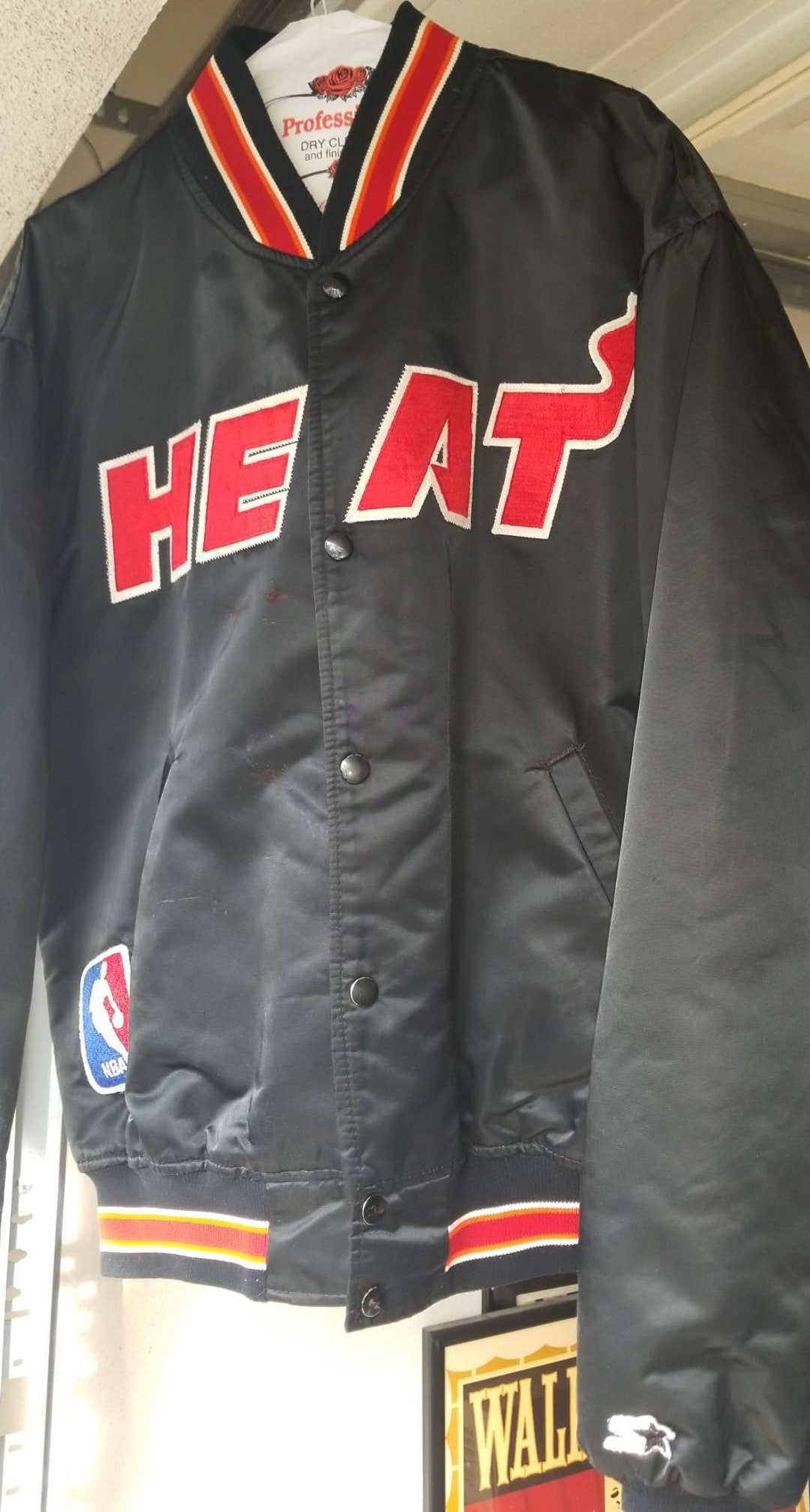 STARTER, Jackets & Coats, Miami Heat Satin Jacket By Starter