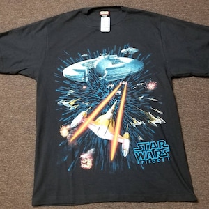 New Large 1999 star wars shirt, star wars episode 1 shirt,90s star wars shirt,star wars prequel shirt image 1