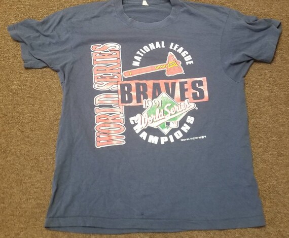 90s Atlanta Braves World Series NL Champs 1991 t-shirt Large - The