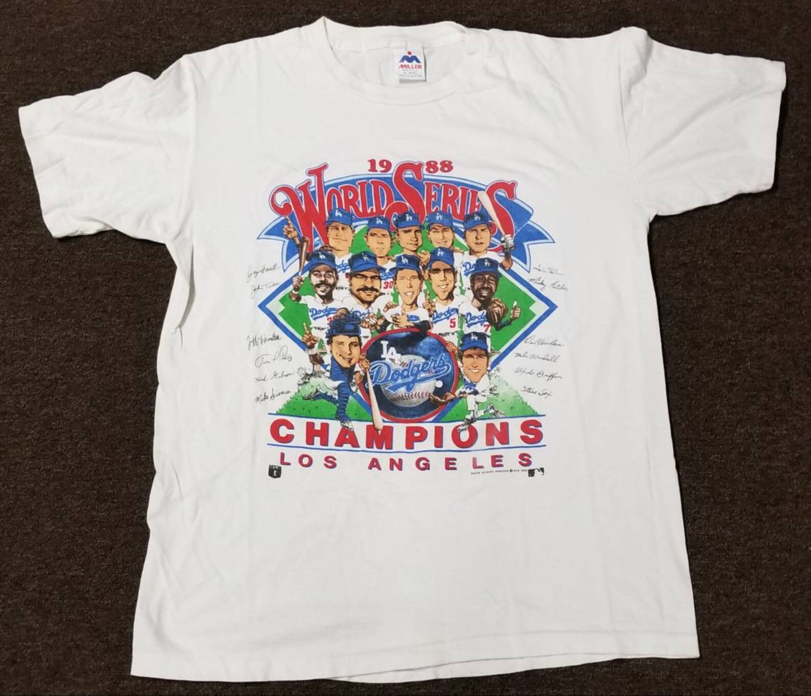 Used Men's MEDIUM 1988 dodgers world series shirt vtg | Etsy