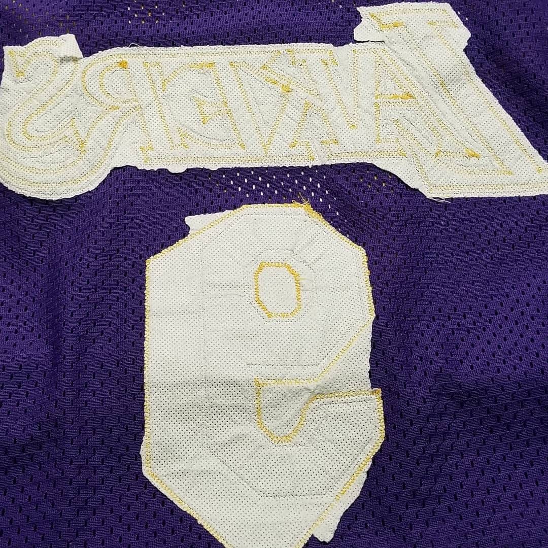 Rare Vintage 90s Los Angeles Lakers Nick Van Exel Champion NBA Jersey Sz 48