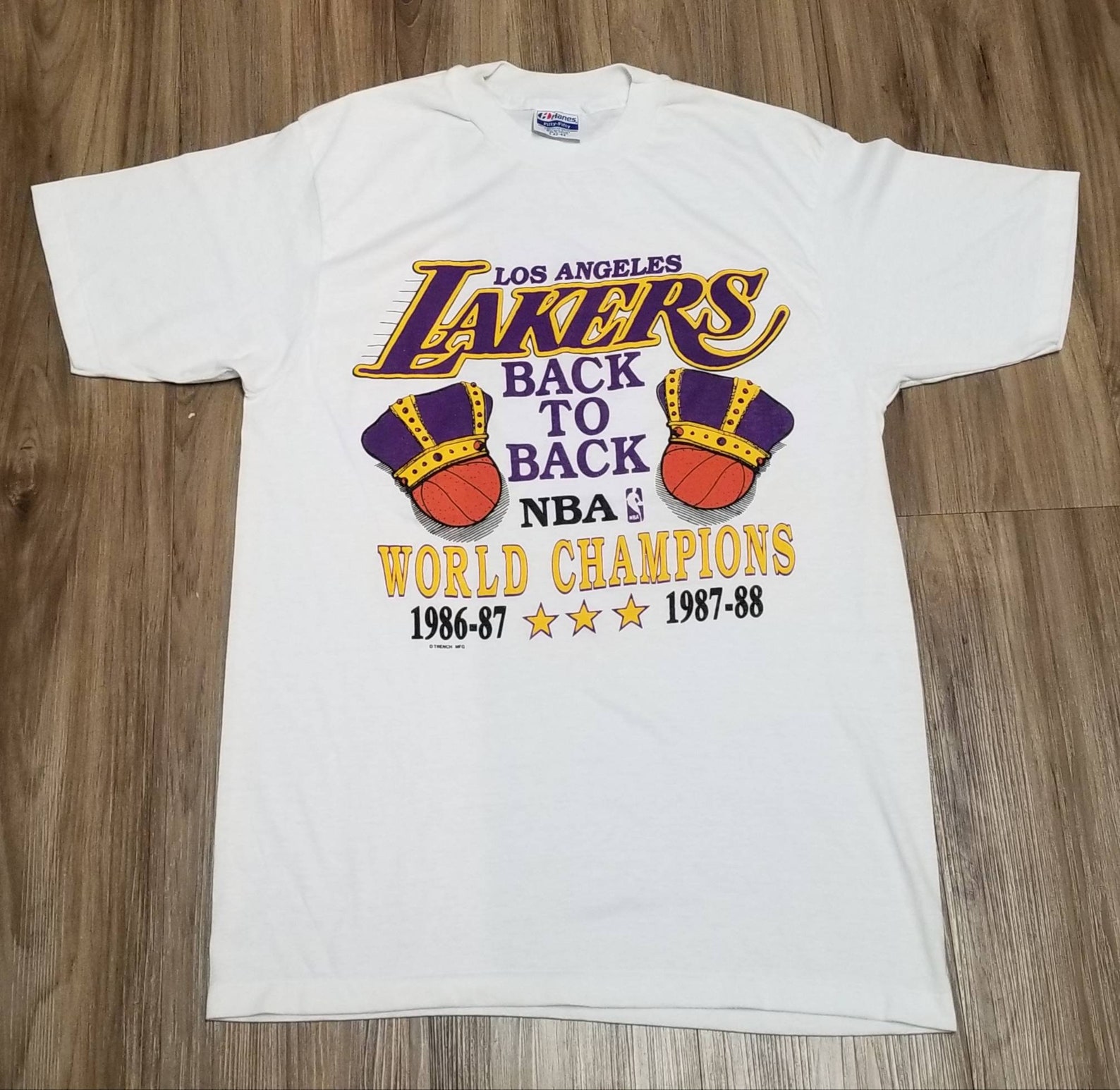 New Original 80s Vintage MEDIUM Lakers Shirt 1988 Nba Finals | Etsy