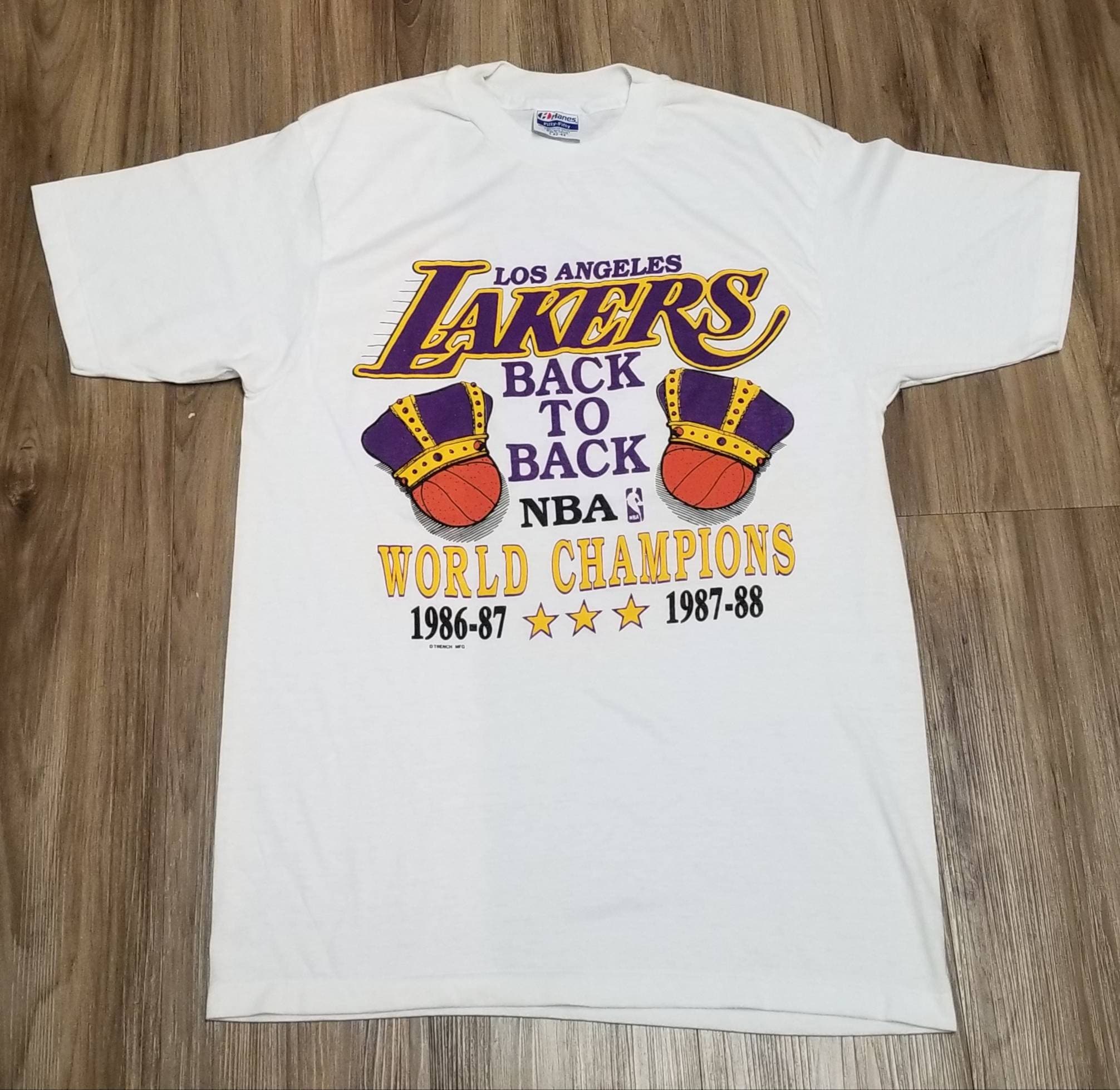 New Original 1988 Small LA Lakers Shirt LA Lakers Tee Los 