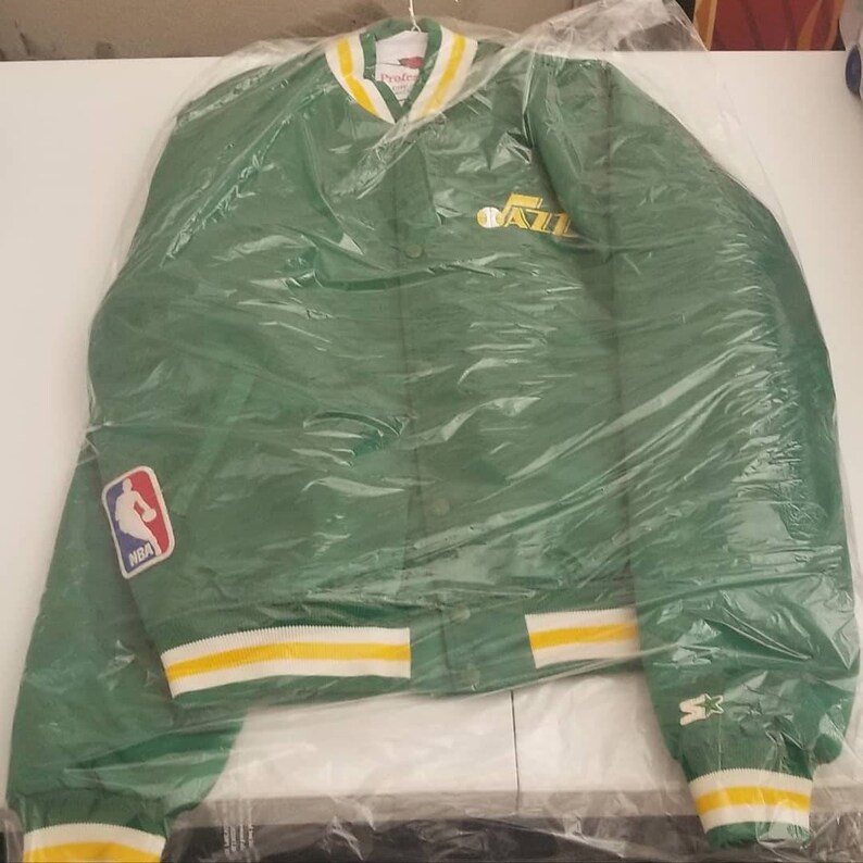 LARGE rare Utah jazz starter jacket 80s 90s nba starter ...