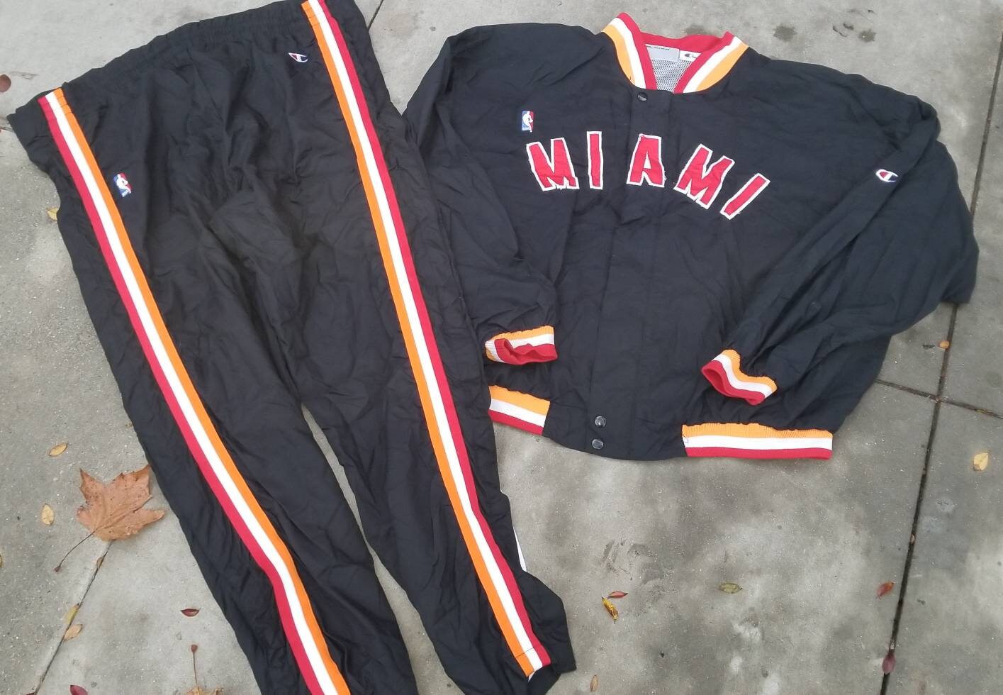 1990-1997 2XL Miami Heat Champion Warm up Jacket Pantsmiami 