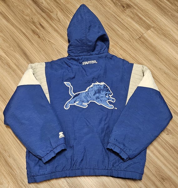 90s XL Detroit Lions Starter Jacket,90s Lions Jacket,xl Detriot