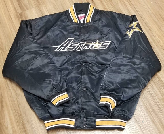 Vintage 90s Majestic MLB Houston Astros Gold Star Logo Gray Jersey