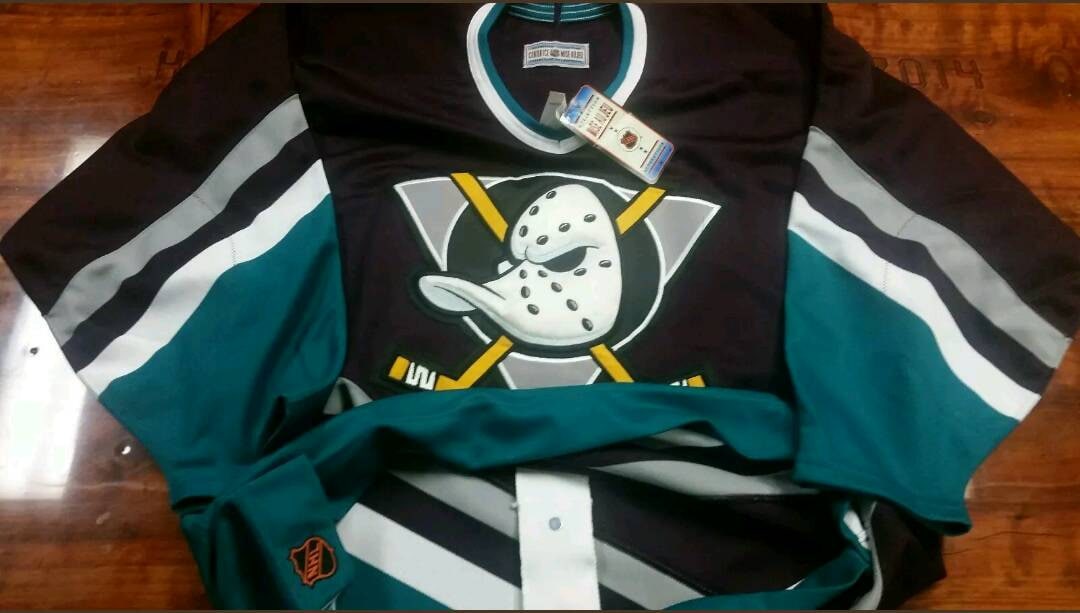 1990's ANAHEIM DUCKS STARTER FANIMATION JERSEY Y - Classic American Sports