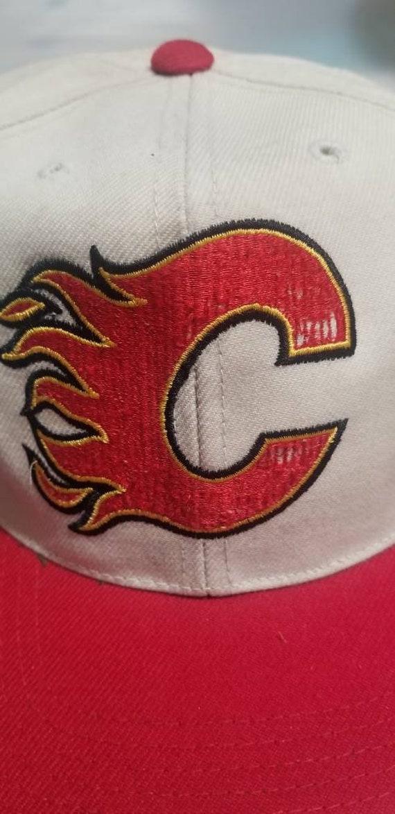 Vintage 90s Calgary Flames Hat Vtg New Era NHL USA Made NWT Deadstock New  READ*