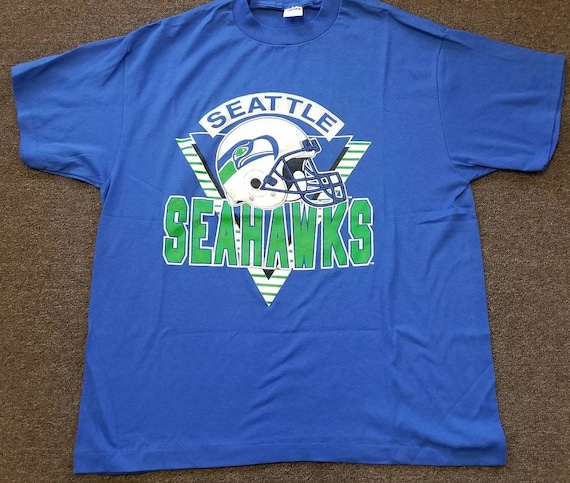 New 90s vintage Seattle seahawks shirt, XL seahawks shirt, seahawks trench shirt, single stitch seattle seahawks shirt