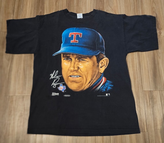 1991 texas rangers shirt,90s texas rangers tee,90s rangers shirt,vintage rangers,texas rangers salem sportswear shirt,rangers nolan ryan shi