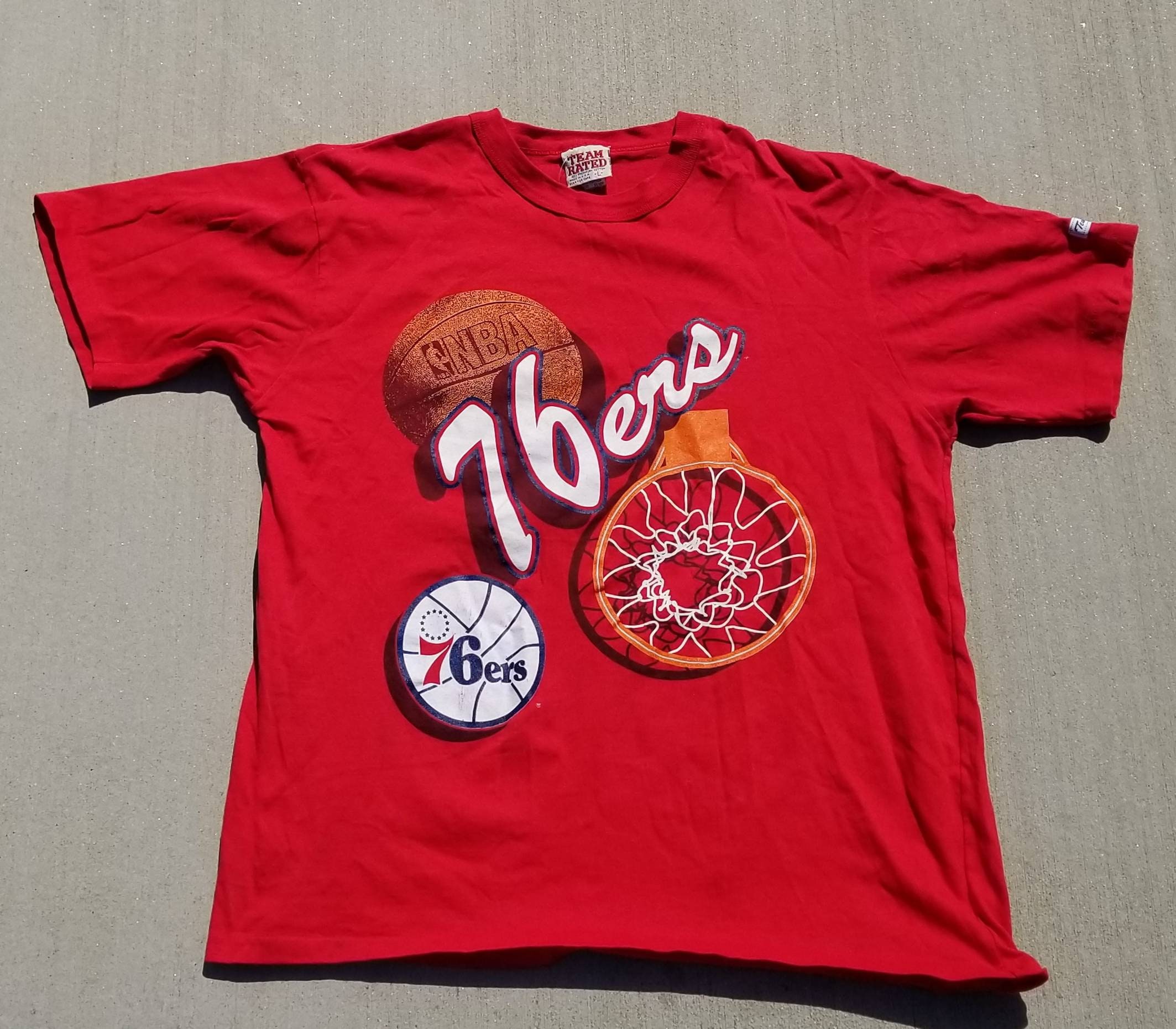 The Sixers Vintage Spectrum Logo Shirt - TeeUni