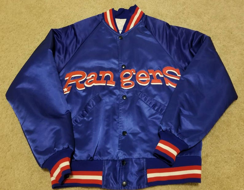 Vintage Used Medium Texas Rangers Starter Jacket Satin Jacket | Etsy