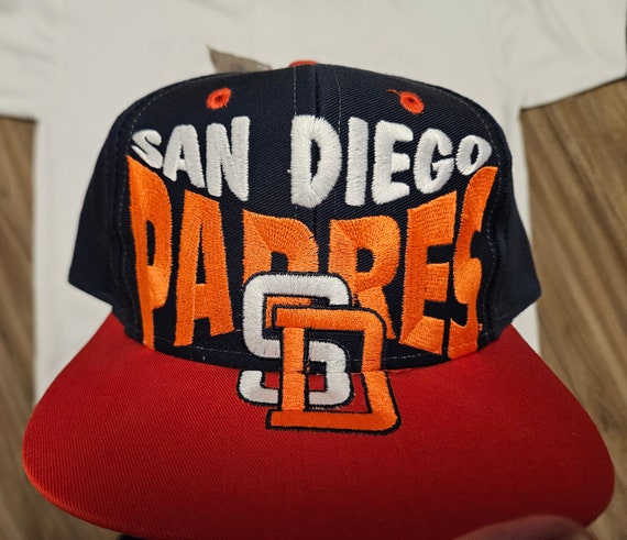 1990s san Diego Padres hat,90s padres hat,90s San Diego Padres hat,vintage padres hat,san Diego padres big logo hat,Padres snapback