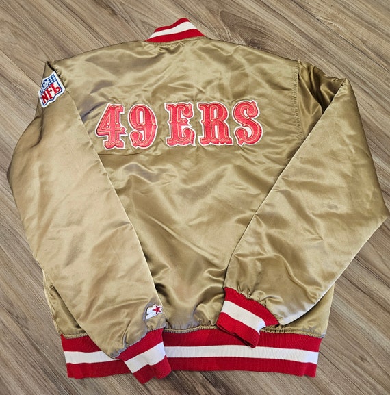 Rare Vintage San Francisco 49ers Starter Bomber Jacket Red Gold