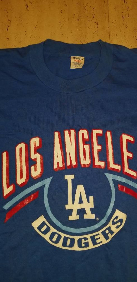 Nueva camisa original de los Dodgers de Los Angeles de los anos 70 80 Slim Large LA camiseta campeon de los Dodgers de Los Angeles