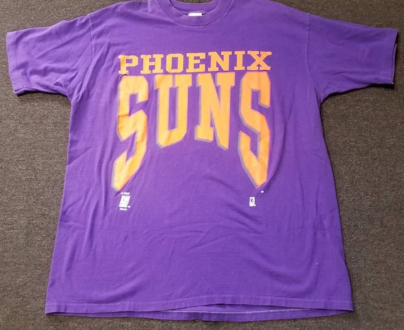 Vintage 90s Phoenix Suns Purple Shirt Large NBA Basketball Logo Tee T Shirt  by Nack4VintageShop on