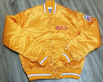 Blouson Bomber Vintage Tampa Bay Buccaneers Années 80 - Starter - Taille S - Orange