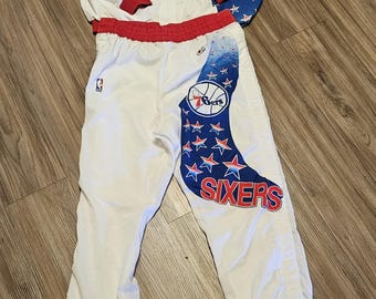 1991-1993 New LARGE Philadelphia 76ers Champion Warm Ups,76ers