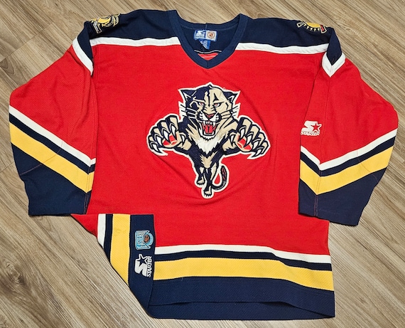 Vintage Florida Panthers Starter Jersey Size XL NHL Sewn 