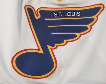 NHL Mens Vintage St Louis Blues Starter Jersey Sewn Blue/Red