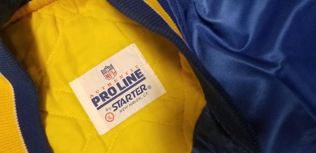 【レア】80s Delong Rams LINDA SATIN JKT USA Vintage 1980s Los Angeles LA Rams Chalk Line Satin Bomber