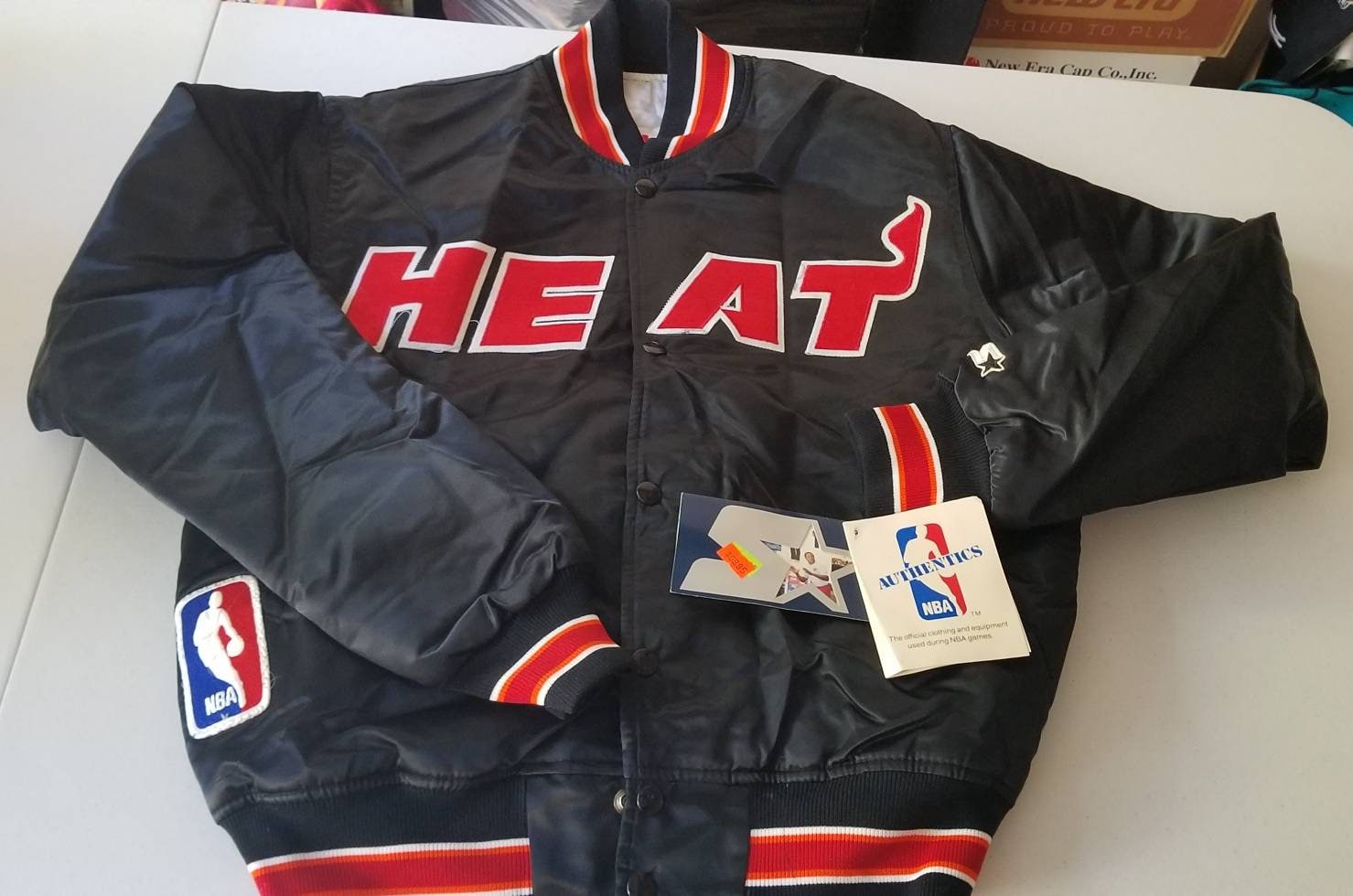 Vtg 90s Nike Miami Heat Nba Team Warm up Jacket Snap on Button -   Finland
