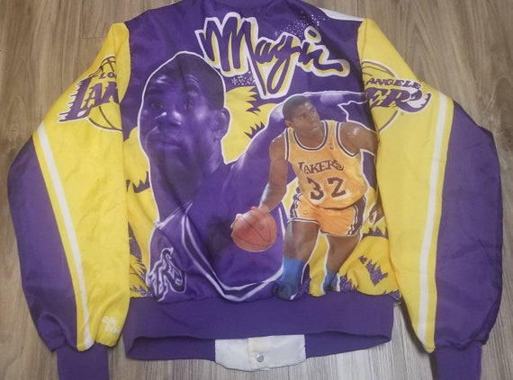 Original 1990-1991 LA Lakers jacket,Lakers chalkl… - image 1