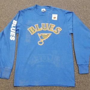 80s Vintage St. Louis Blues Nhl Hockey Raglan T-shirt SMALL -  Israel