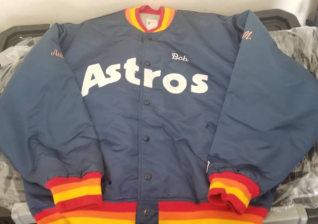 Late 1980s Early 1990s Houston Astros #25 Game Used Navy Jacket 44 DP32895