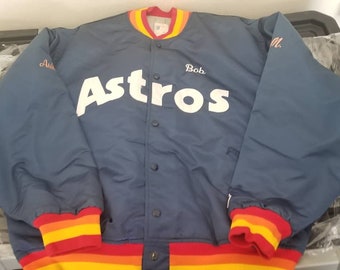 Vintage 80s Houston Astros MLB Satin Jacket 