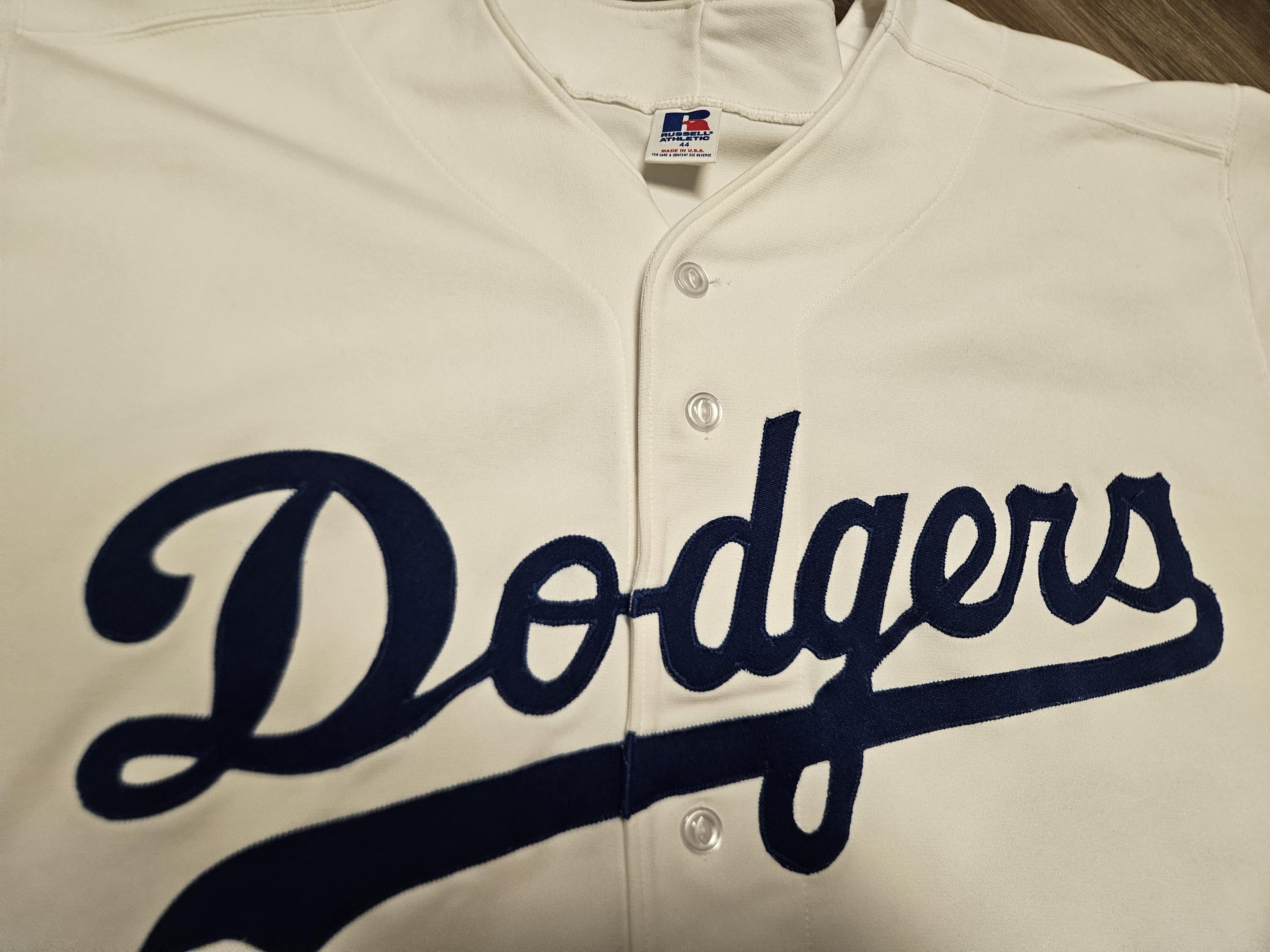 1993-1999 LA Dodgers Jersey,dodgers Russell Authentic