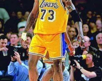 スポーツ NBA COURTCOLLECTION DENNIS RODMAN LAKERS 1999 Dennis Rodman Jersey,lakers Champion Jersey Size 44,90s
