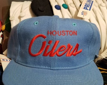 Casquette Snapback Vintage Houston Oilers - Marque Sports Specialties - Taille Unique - Bleue - Occasion