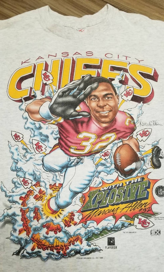 1996 Large Vintage Kansas City Chiefs Shirt Vintage Chiefs Shirt 90s Marcus Allen Shirt Large Chiefs Shirt Etsy